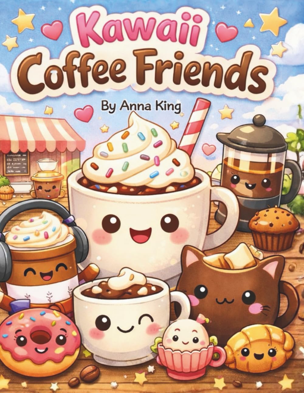 Kawaii Coffee Friends: Adorable Coffee Characters for Cute Coloring & Cozy Creative Fun