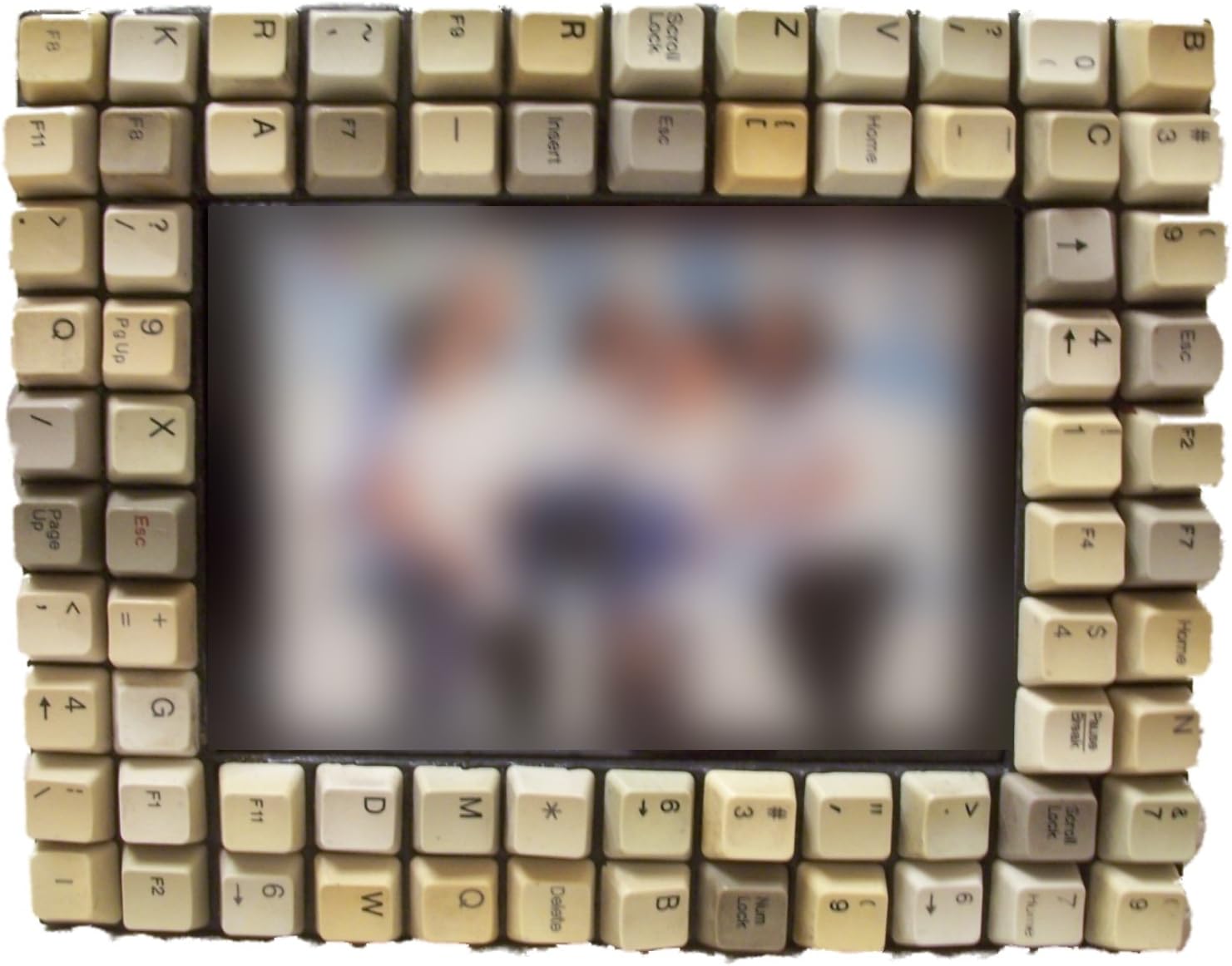 Picture Photo Frames with Recycled Computer Keyboard Keys