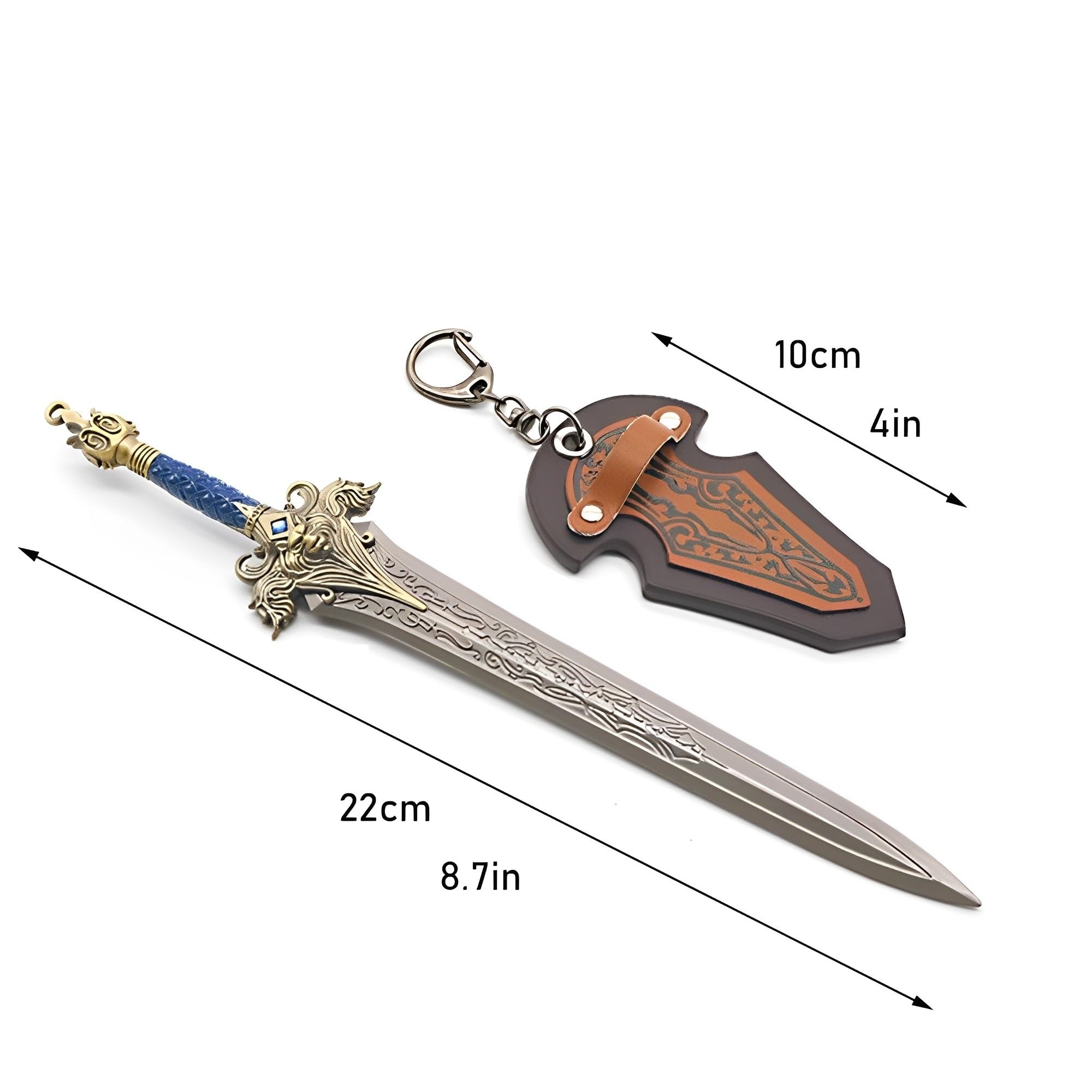 Figurine Anime, Modelli in Miniatura di Personaggi Giochi Fantasy con Supporti, Ashbringer, Frostmourne, Gorehowl
