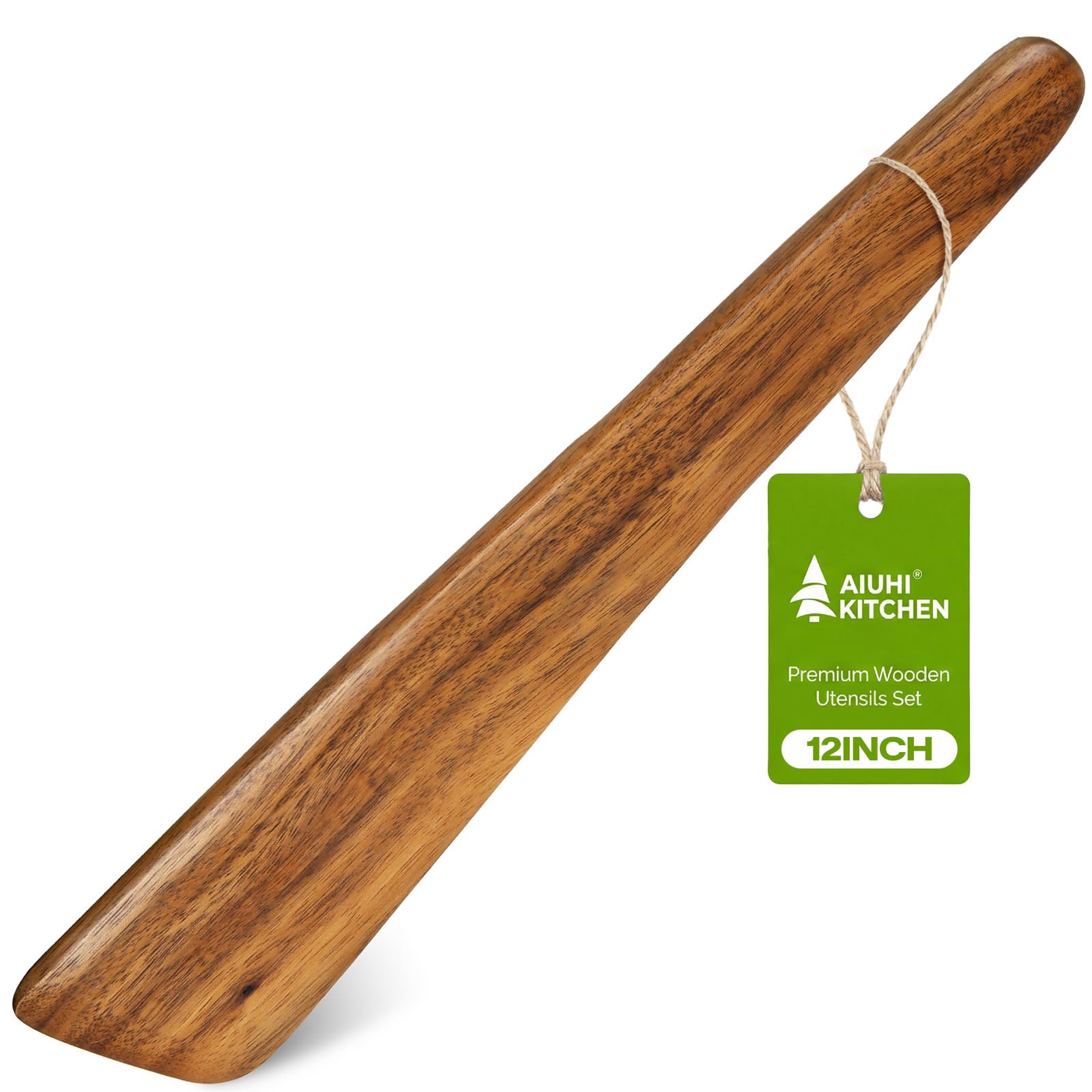 AIUHI Premium Teak Wood Salad Serving Fork, Ergonomic Handle Non-Scratch Wooden Cooking Fork, Durable Kitchen Utensil for Salad Mixing Pasta Tossing and Food Serving — Amazon image 23