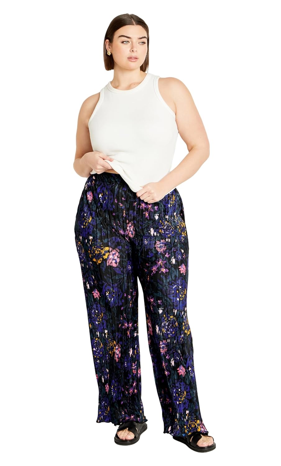 City Chic Womens Plus Size Pant - Kira Print