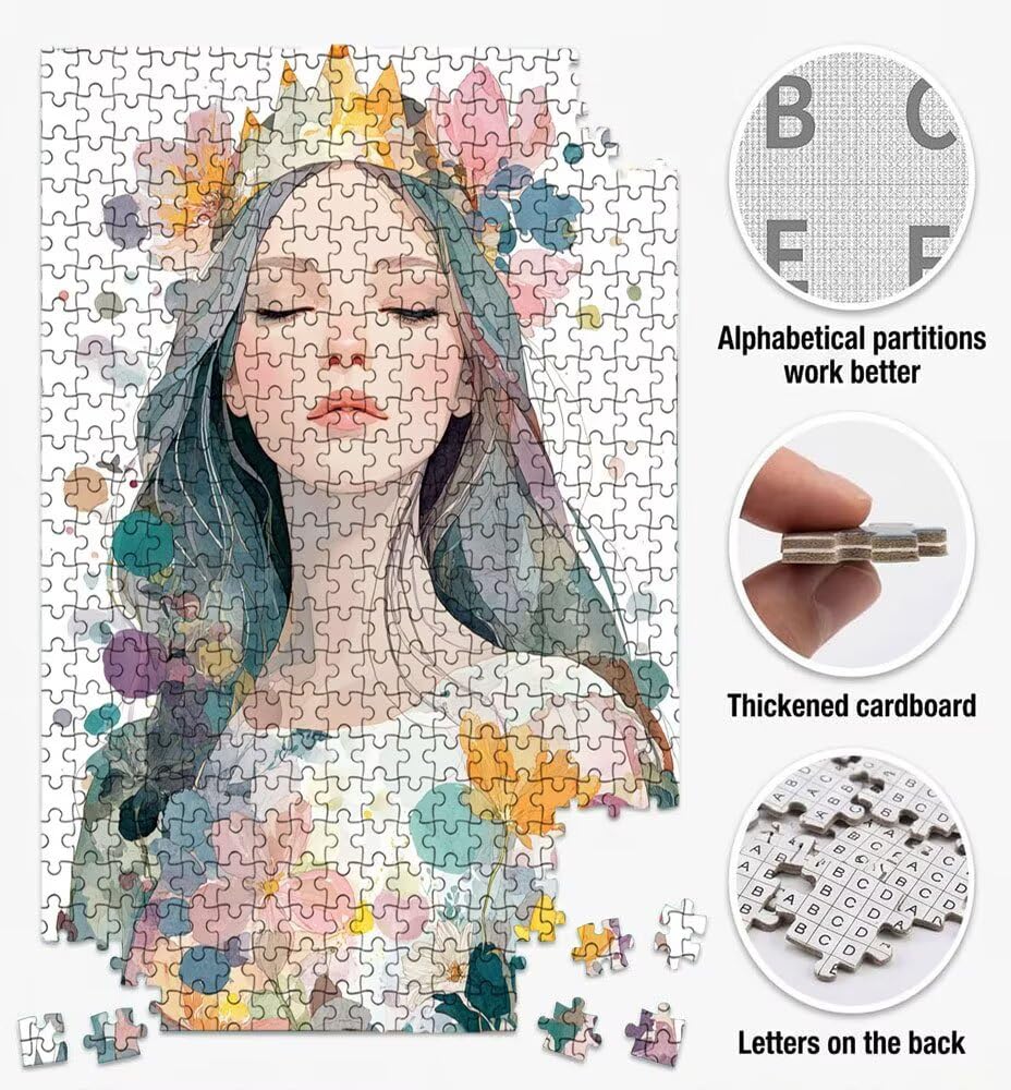 Dziewczyna Jest Piękna, Klasyczna Puzzle 5000 Sztuk Dorosłych BLQSBGA7-358 | Wyzwanie Zagadki, Gry Logiczne Cała Rodzina, Stres, Wystrój Domu Miłośnicy Puzzle