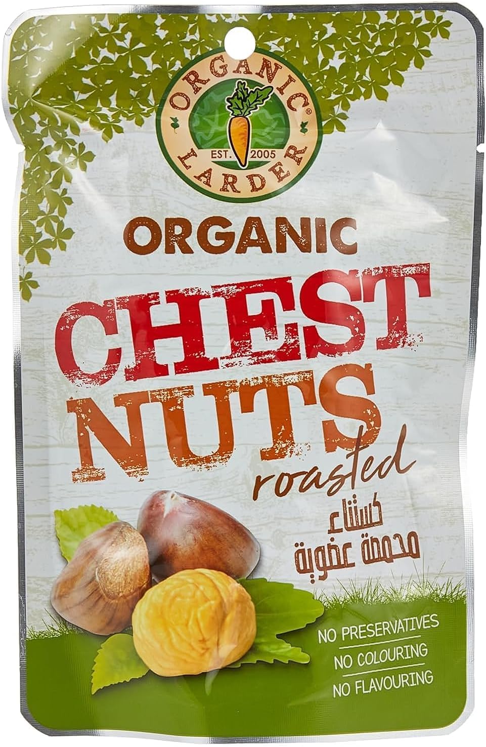 ORGANIC LARDER ORGANIC ROASTED CHESTNUTS 100G