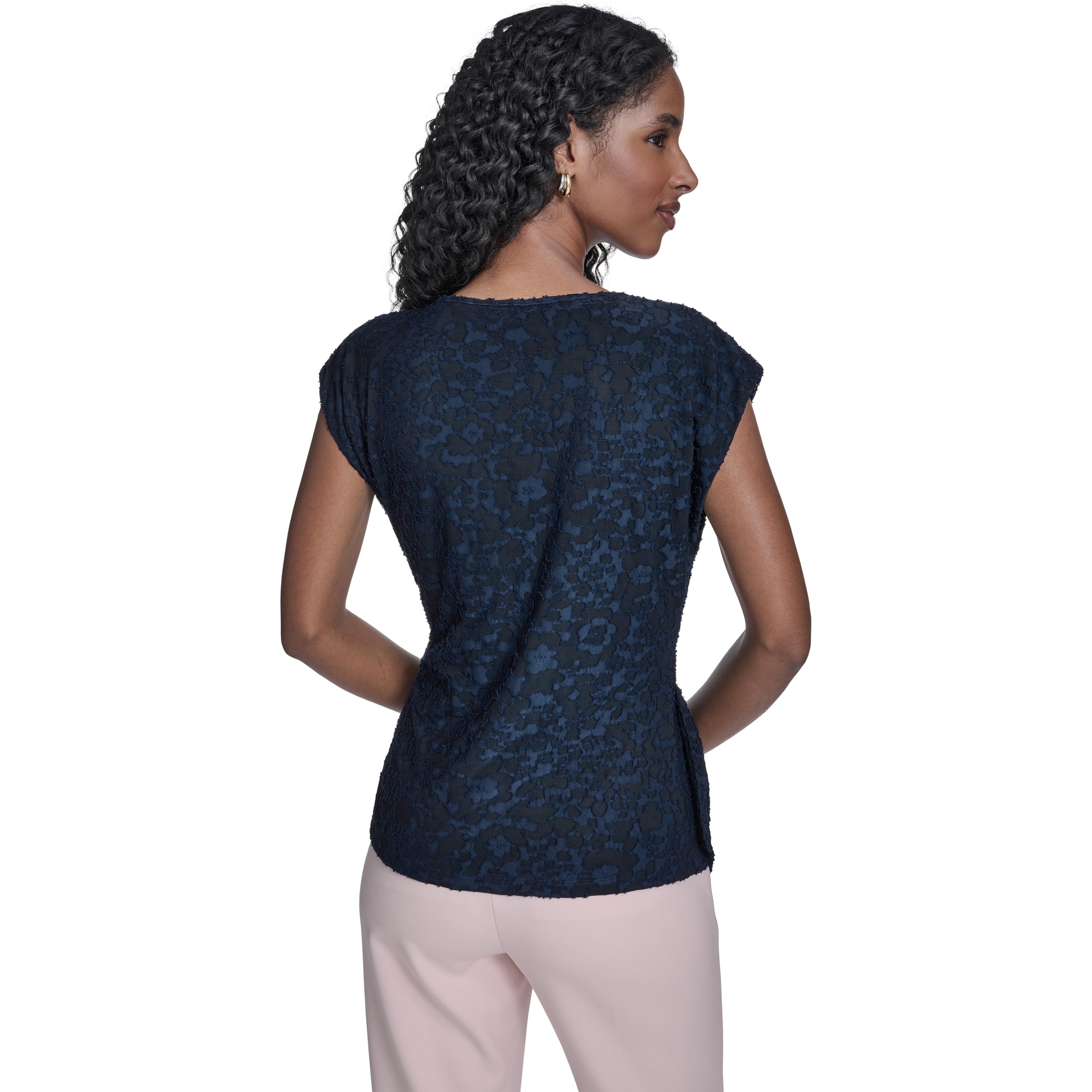Tommy Hilfiger Sleeveless Knit Asymmetrical Knit Front Blouse Damenbluse, ärmellos, asymmetrisch, 1 Stück