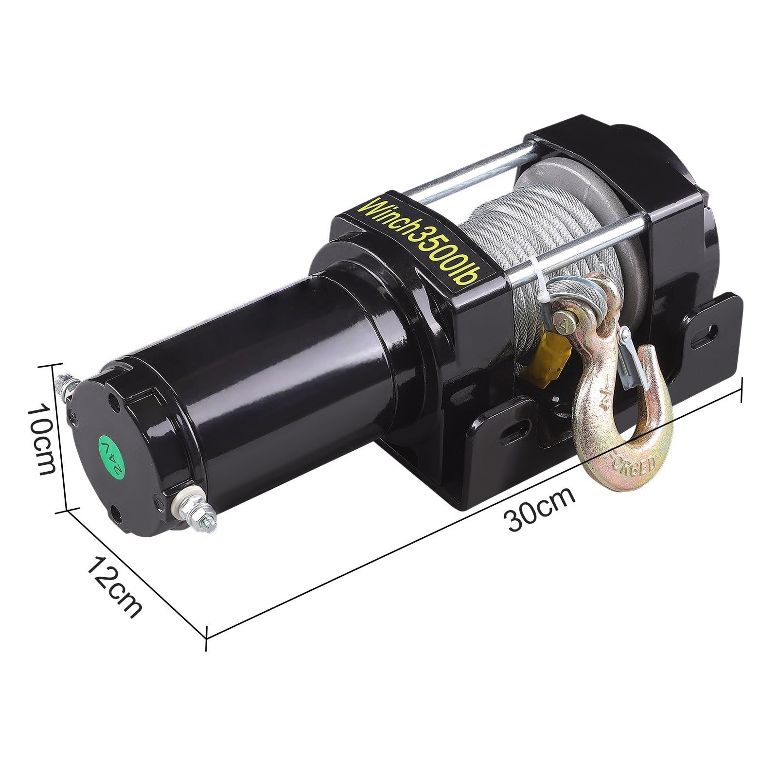 Verricello Elettrico 3500/4500LBS 12V Adatto Per Jeep ATV UTV Corda, Telecomando Wireless E Cablato(3500lbs Steel Wire)