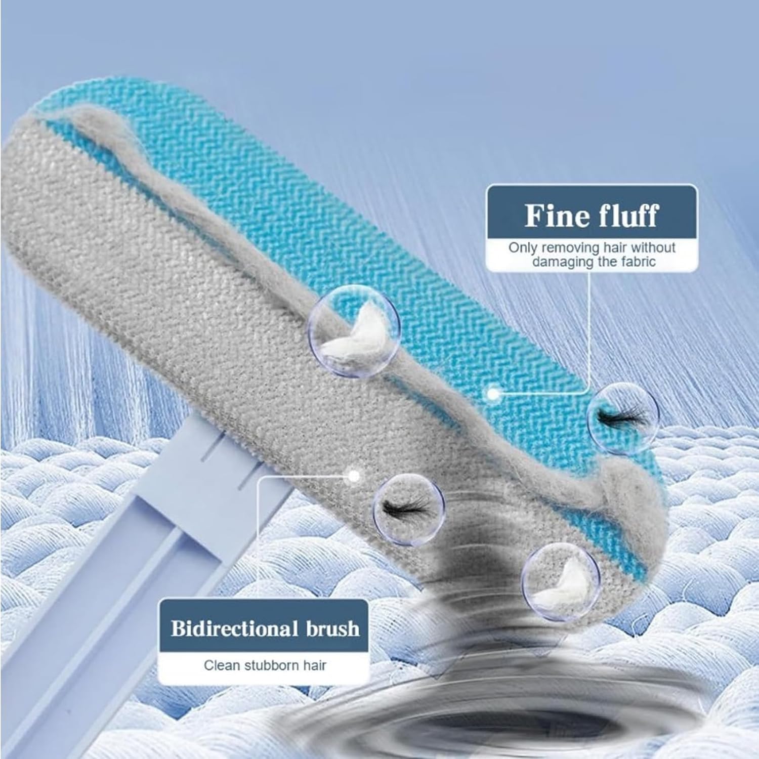 Pet Hair Removal Tool, Washable Reusable Multifunctional Long Handle Removal Brush, 3 in 1 Pet Hair Remover(3Pcs)