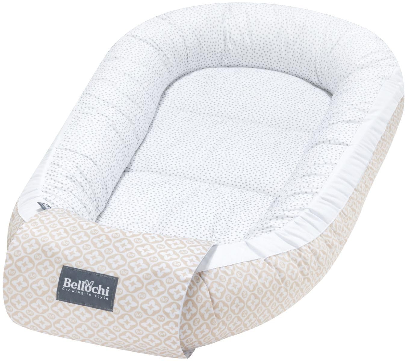 Bellochi | Set di 5 Pezzi per Neonato | Realizzato in 100% Cotone | Riduttore Lettino Neonato 90x60cm | Cuscino Bambino | Cuscino Neonato con Fodere | lui dots