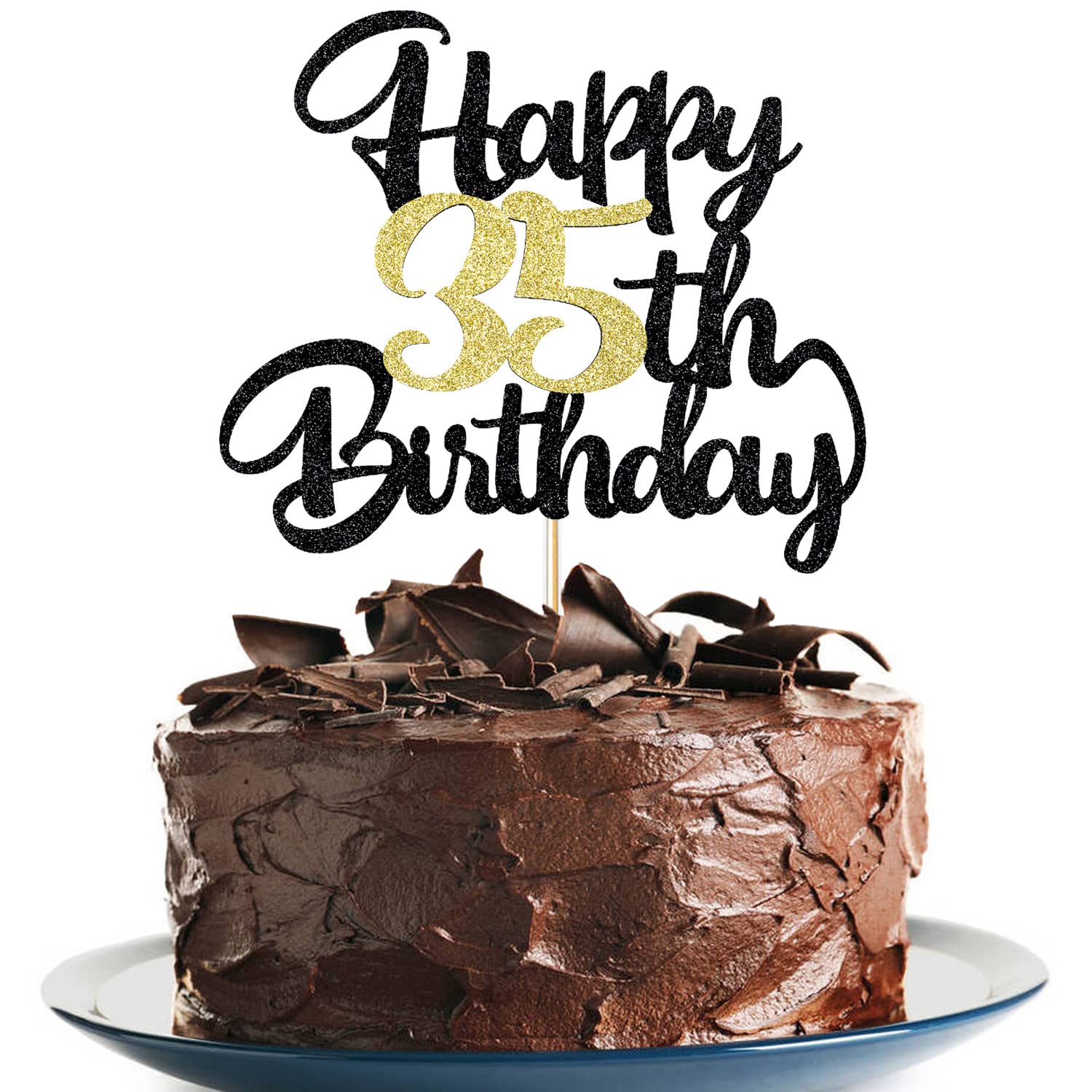 35th Birthday Cake Topper - Happy Birthday Decoration for 35th Birthday Party - Gift Plugin-image-47