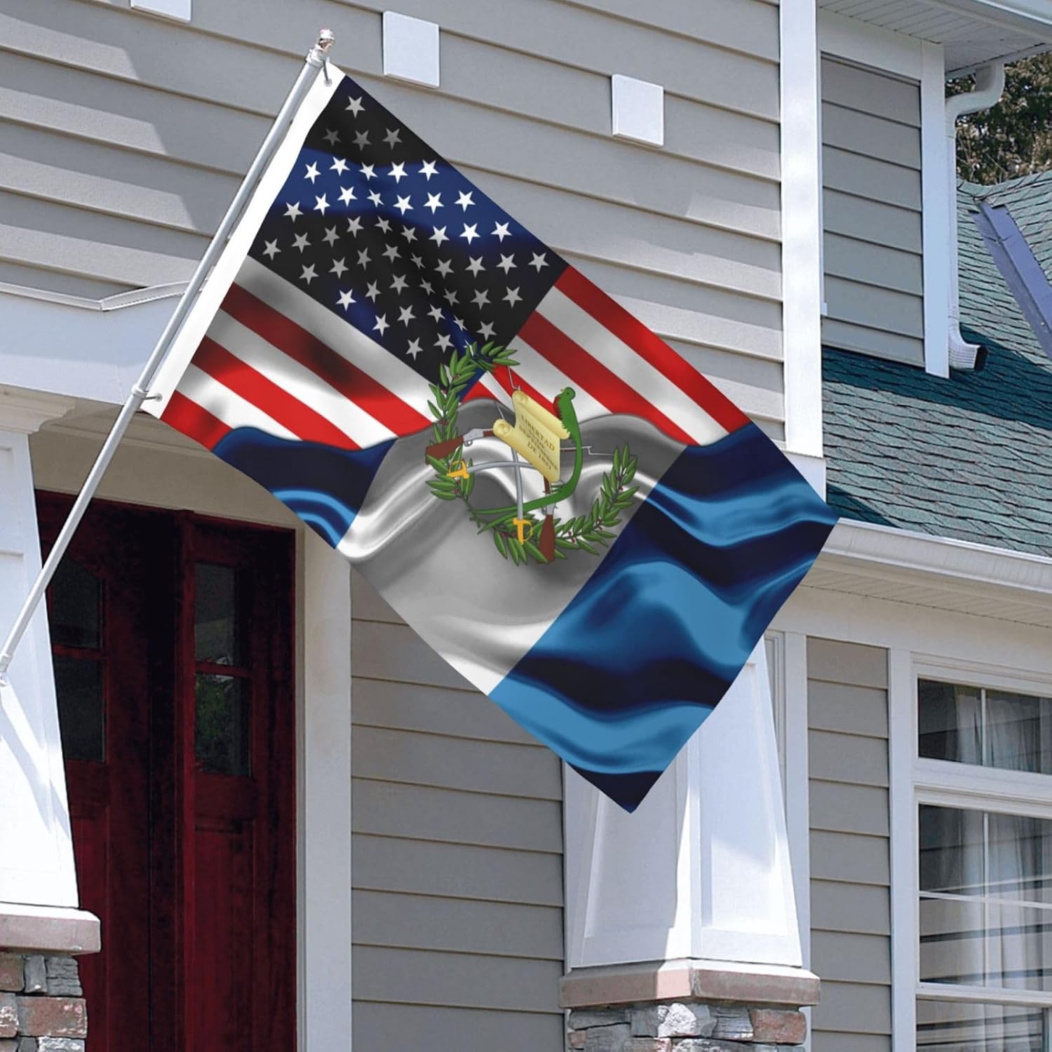 Usa American America Flag And Guatemalan Guatemala Flag 3x5 Ft Double-Sided Printed Indoor/Outdoor Polyester Decoration Banner Brass Grommets 3x5 Foot National Flags For Outside - Image 6