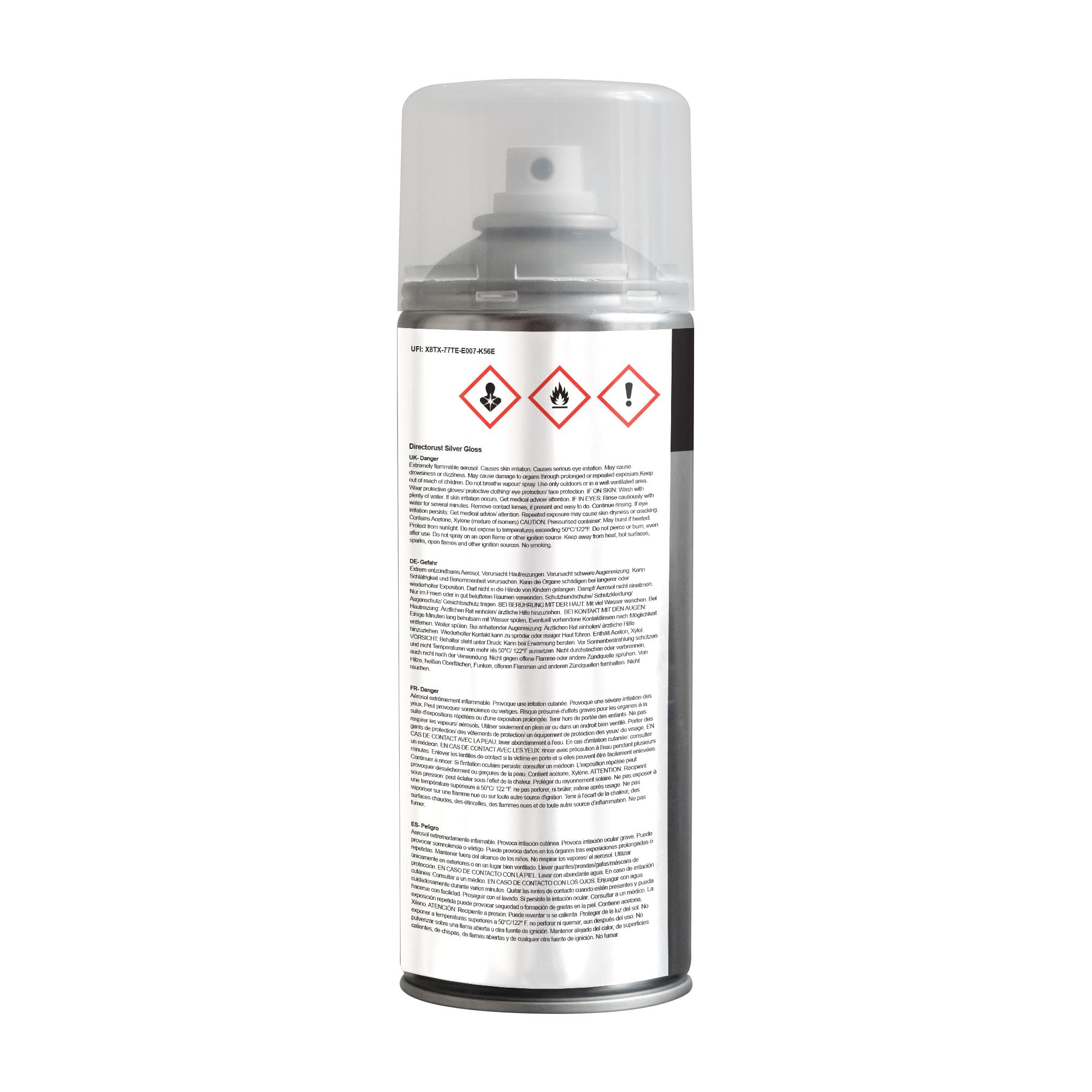 JENOLITE Directorust Pintura Metálica Brillo | PLATA | Pintura multisuperficie | Imprimador, capa base y capa superior todo en uno | 3 x 400ml