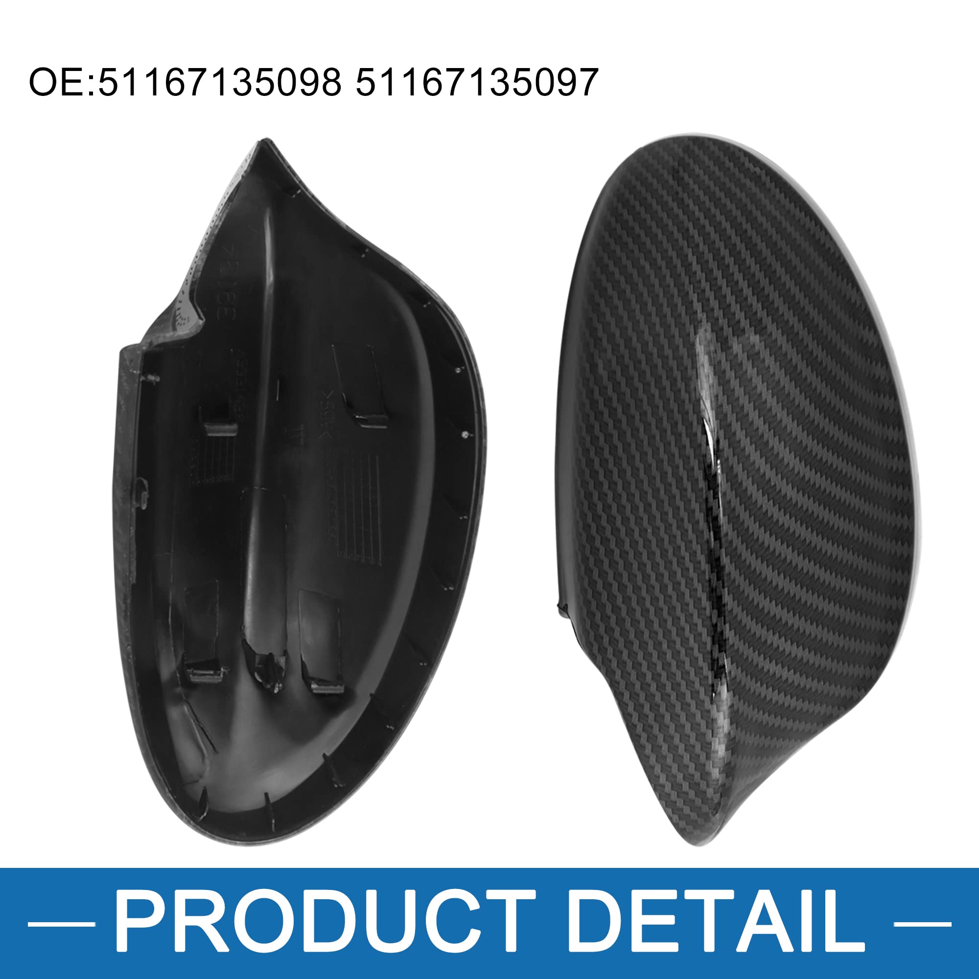 Amazon.com: A ABSOPRO Rear View Mirror Cover 51167135098  