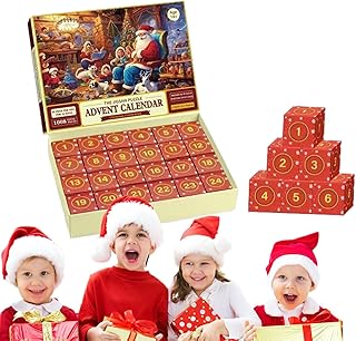 Christmas Advent Calendar Puzzle, Advent Calendar 2023 Christmas Jigsaw Puzzle, 1008PCS 2023 Christmas Countdown Calendars Puzzle, 24 Boxes Puzzles For Countdown To Christmas Home Decoration