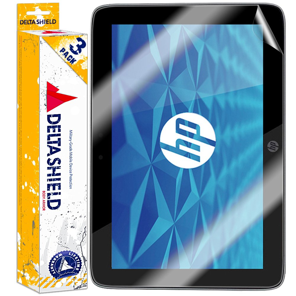 DeltaShieldHP Slate 10 HD Screen Protector [3-Pack], DeltaShield BodyArmor Full Coverage Screen Protector for HP Slate 10 HD Military-Grade Clear HD Anti-Bubble Film