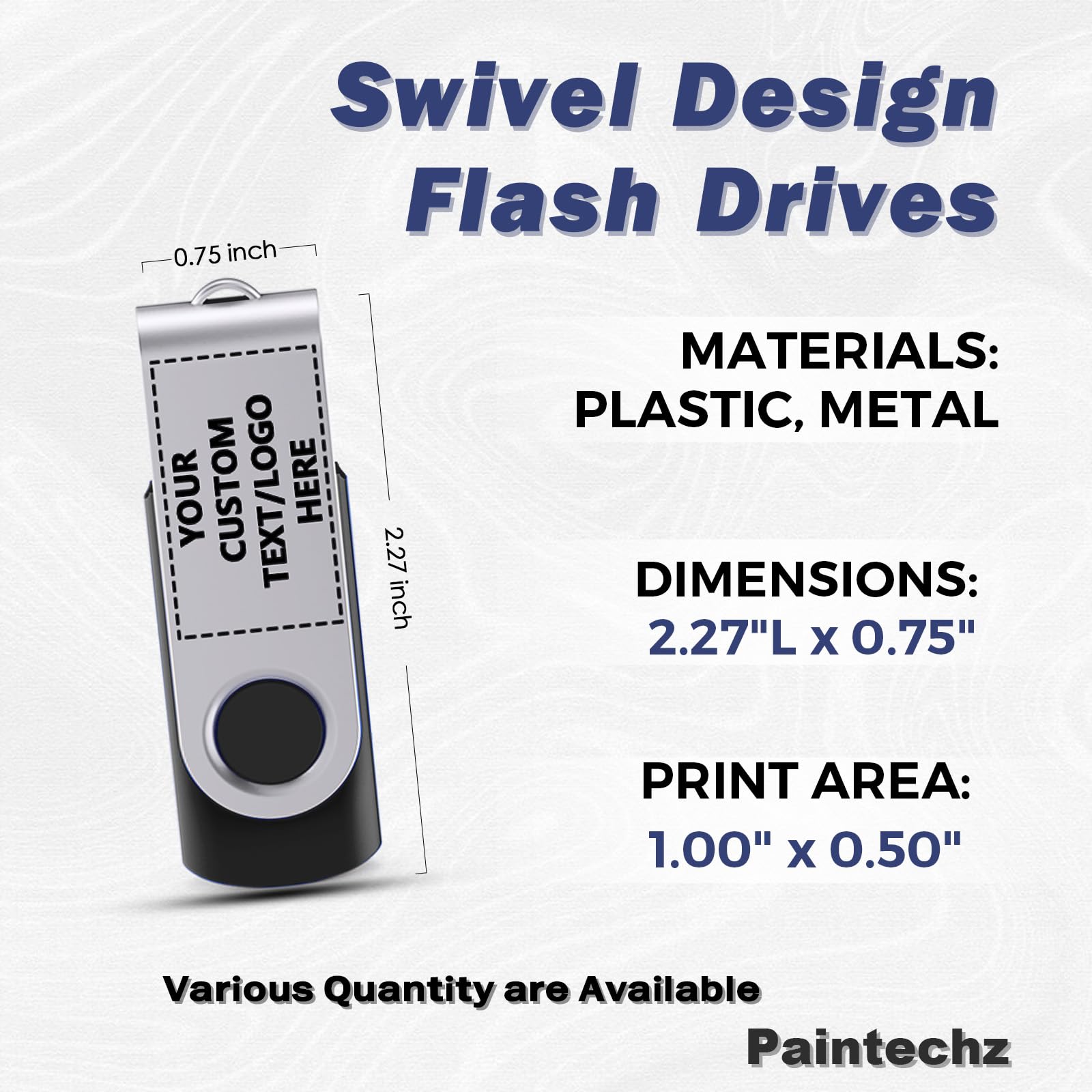 Twister USB-Stick Personalisiert 1000 Stück, Individualisiert Logo Druck- als Firmengeschenke und Werbegeschenke - 8GB