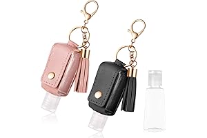 Tuchland Refillable Hand Sanitizer Keychain Holder Toiletry Lotion Liquid Soap Shampoo -...