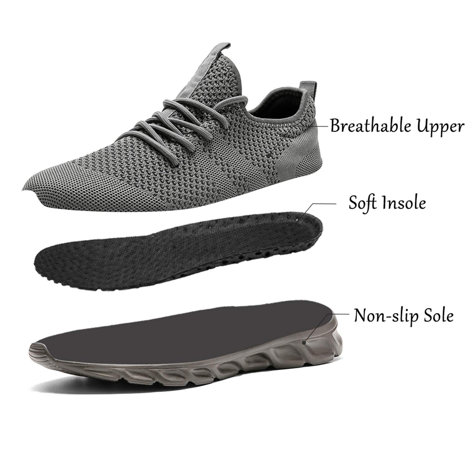 Damyuan Scarpe da Running Corsa Uomo Ginnastica Camminata Casual Jogging Trekking Tennis TRAI Mesh Basket Sport Outdoor Fitness Sportive Palestra Platform Sneakers