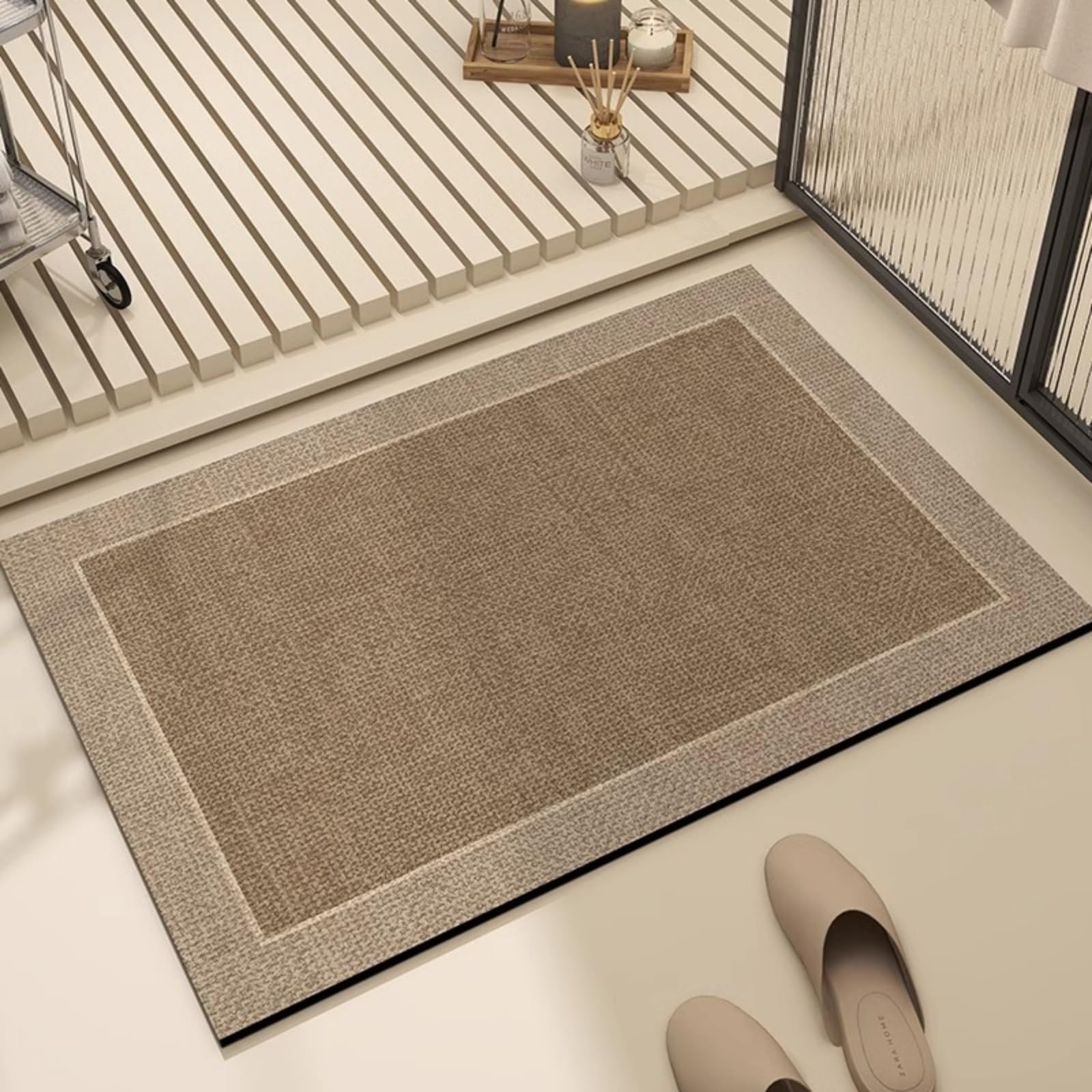 Tapis de salle de bain évite les glissades et sèche vite