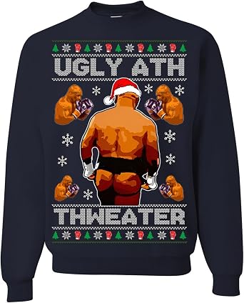 wild custom apparel Merry Christmas Ugly Thweater Funny Ugly Christmas Sweater Crewneck Sweatshirt