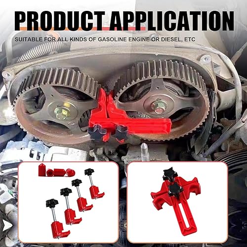 Miniatura 6 de gunhunt 9 abrazaderas de sincronización del motor del árbol de levas para automóvil, herramienta de bloqueo de abrazadera antideslizante de nailon