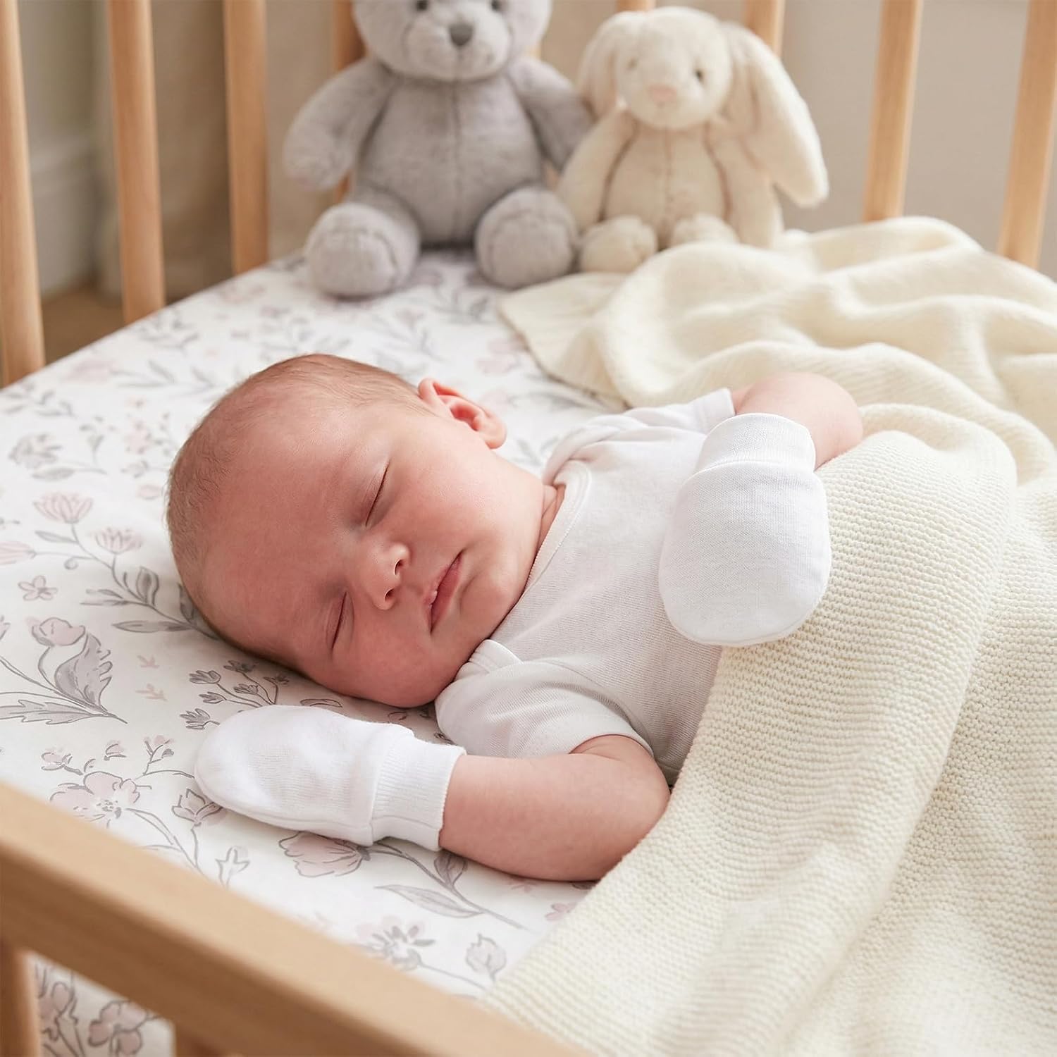 choyaxo 8 Pairs Newborn Baby Mittens Infant Mittens Baby Gloves for 0-6 Months Baby Boys Girls