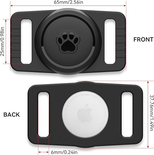 Miniatura 4 de Airtag - Soporte impermeable para collar de perro, paquete de 2 unidades, soporte impermeable para collar de gato para Apple AirTag, funda de