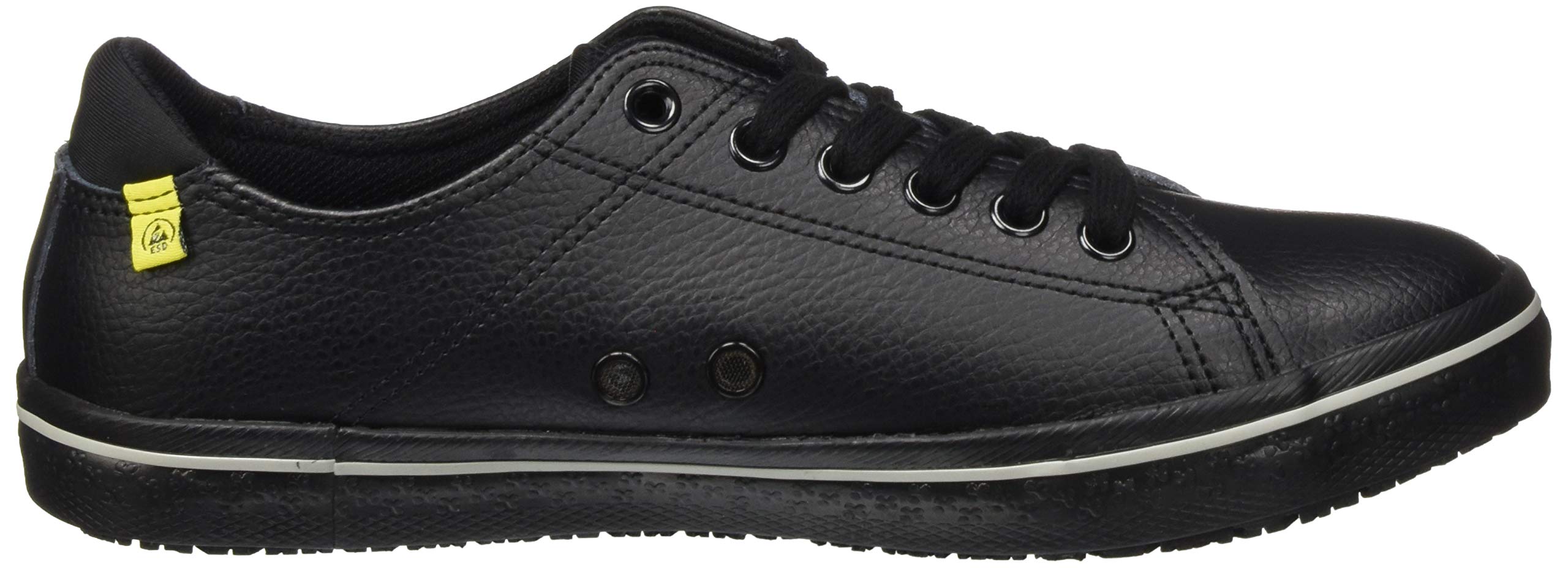 Oxypas 'Clark' skórzane buty sznurowane z antypoślizgową podeszwą Oxygrip (SRC) i antystatyczną ESD (EU 40, czarne)