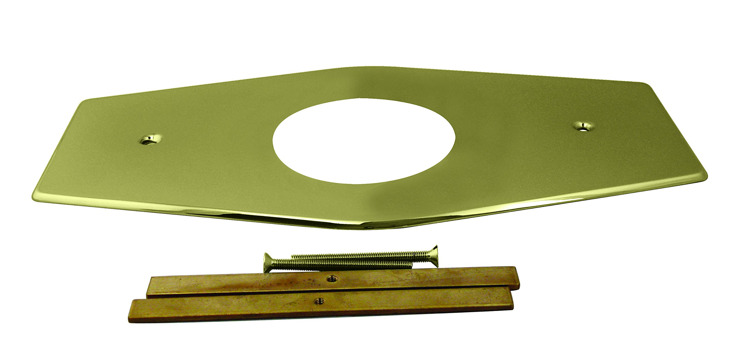 Westbrass A503-01 One-Hole Remodel Cover Plate for Mixet Bathtub and Shower Valves, 1-Pack, Polished Brass