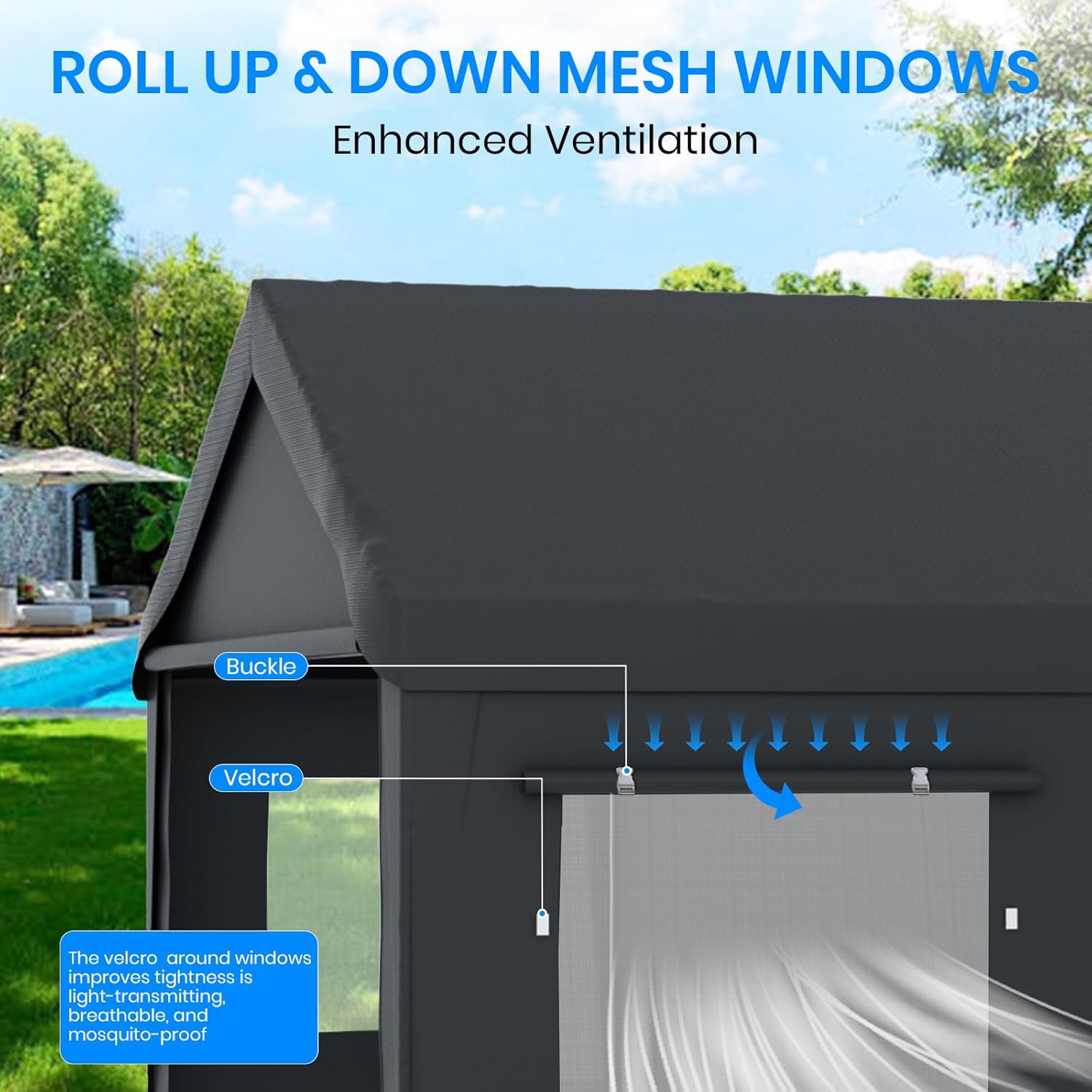 Carport 12x20 Heavy Duty Portable Garage,Galvanized Frame Carport Canopy,Portable Garages and Shelters with 8 Leg4 Wind Rope,Car Tent Garage with All-Season Tarp for Boat Truck,Without Sidewall Carport 12x20 Heavy Duty Portable Garage,Galvanized Frame Carport Canopy,Portable Garages and Shelters with 8 Leg4 Wind Rope,Car Tent Garage with All-Season Tarp for Boat Truck,Without Sidewall