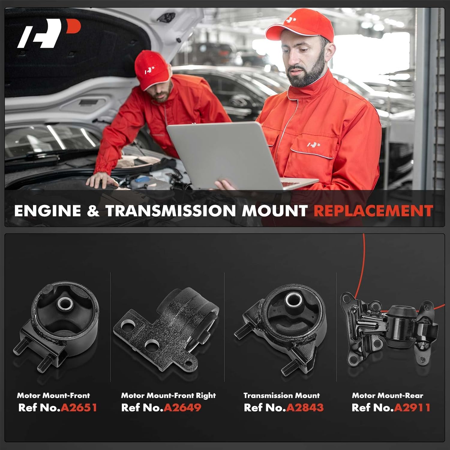 A-Premium 4PCS Engine Motor Mount and Transmission Mount Kit Compatible with Ford Escort 1997-2003 & Mercury Tracer 1997-1999, 2.0L, Automatic Transmission Only