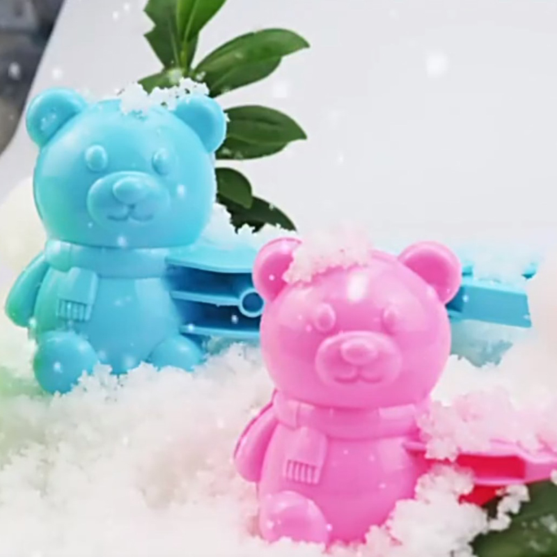雪遊び☆くまちゃん Amazon | Yicdfur スノーボールメーカー くま 雪玉づくり 雪だま製造機