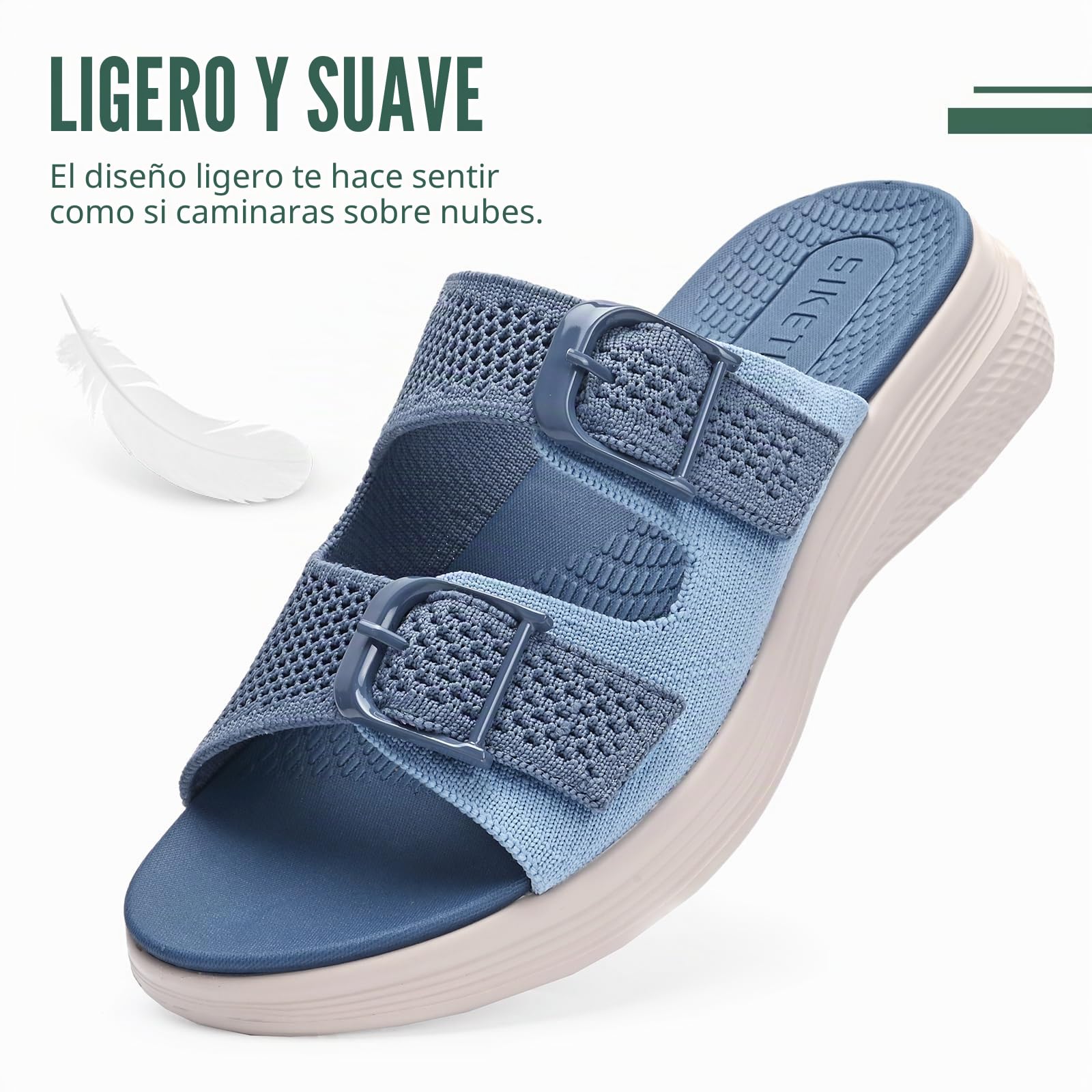 Sandalias Mujer Verano Comodas Ajustables con Soporte del Arco,Antideslizante Sandalias de Playa