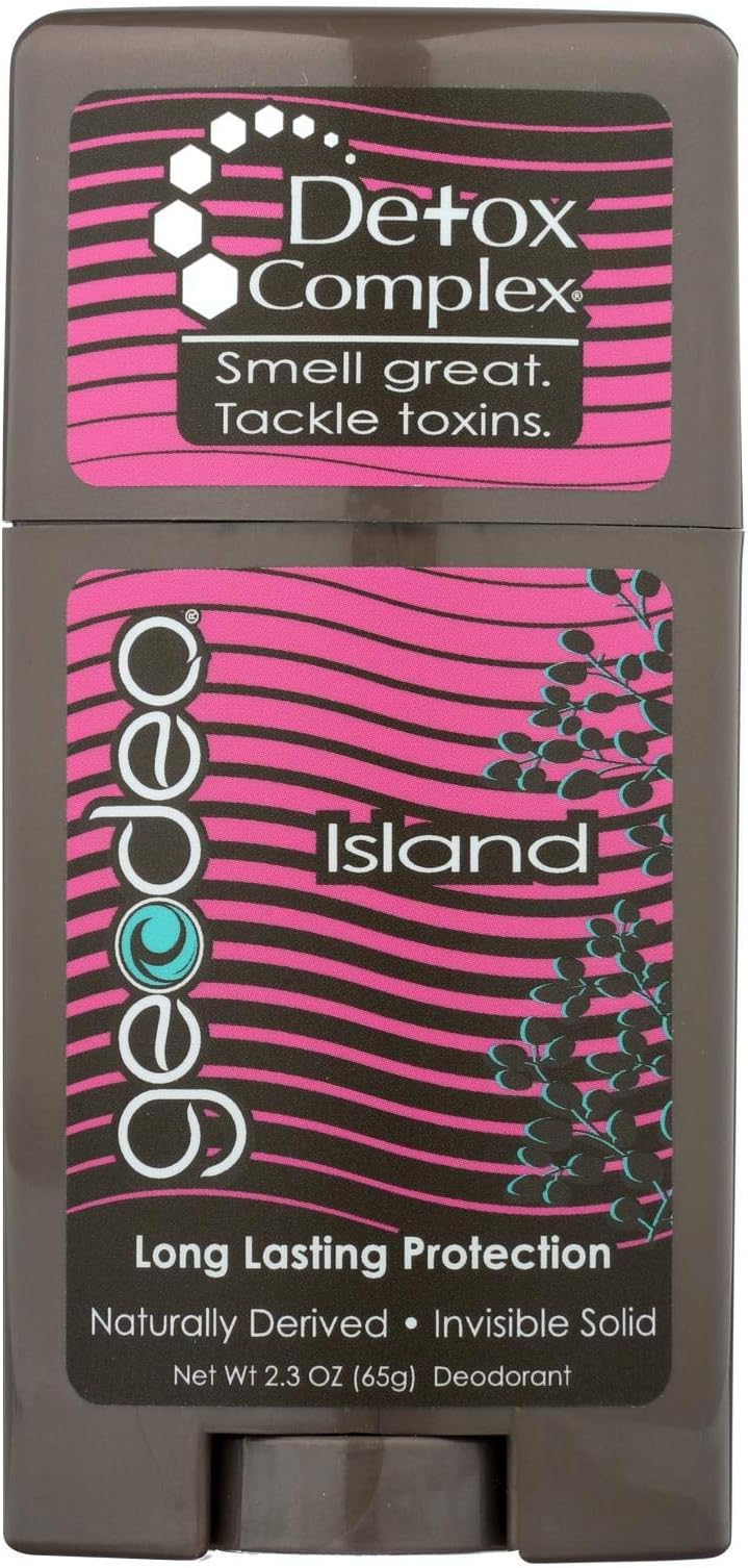 Geodeo Natural Deodorant Stick with Detox Complex Island -- 2.3 oz
