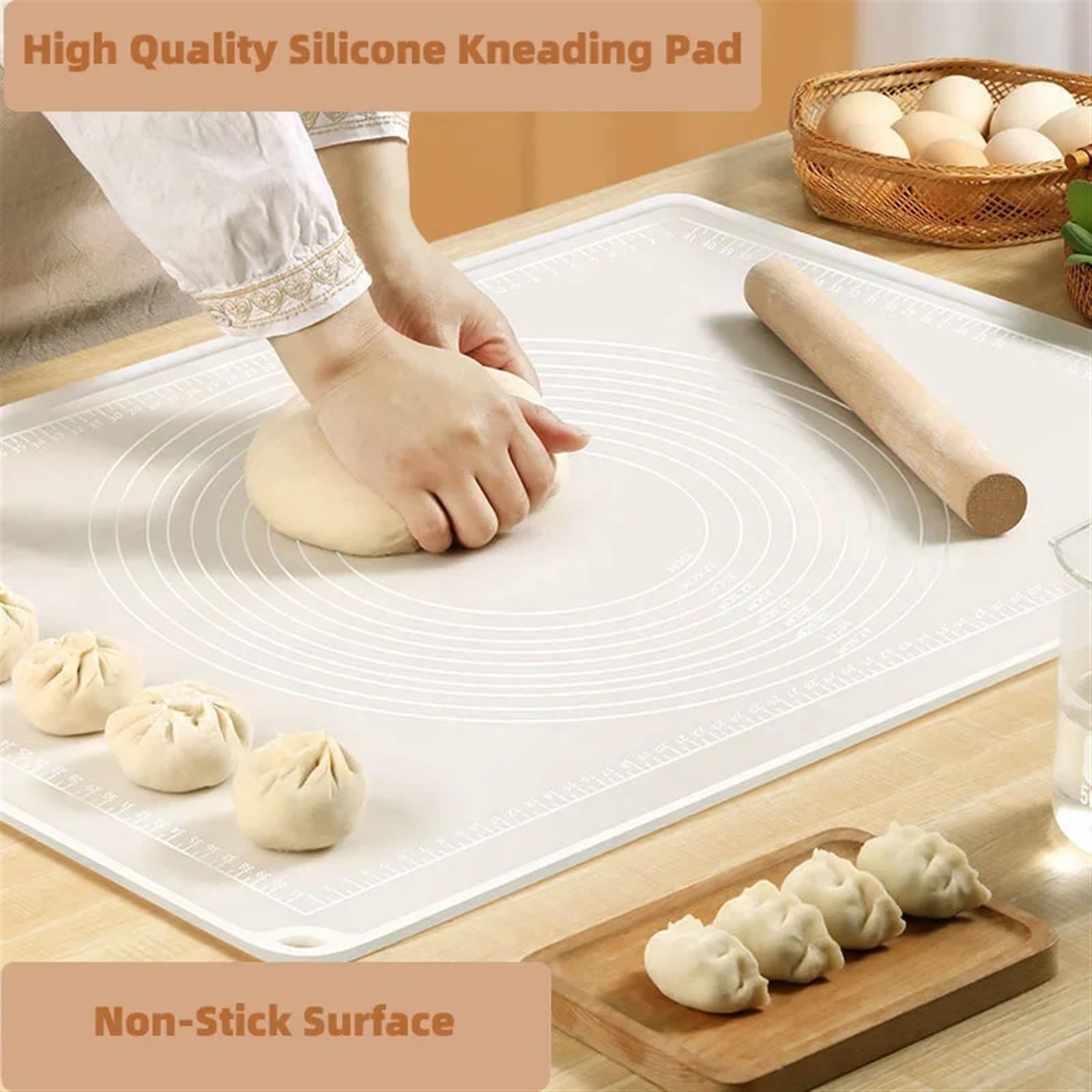 Backunterlagen Übergroßes Silikon-Knetpad, antihaftbeschichtete Oberfläche, Teigmatte for Ausrollen, Ofenauskleidung, Kochplatten-Werkzeug(D 60-80cm)