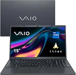 Notebook VAIO FE15, Intel Core i7 12th, 16GB 512GB SSD, Tela 15,6'' Full HD Antirreflexo, Linux - Cinza Grafite, VJFE54F11XB2731H