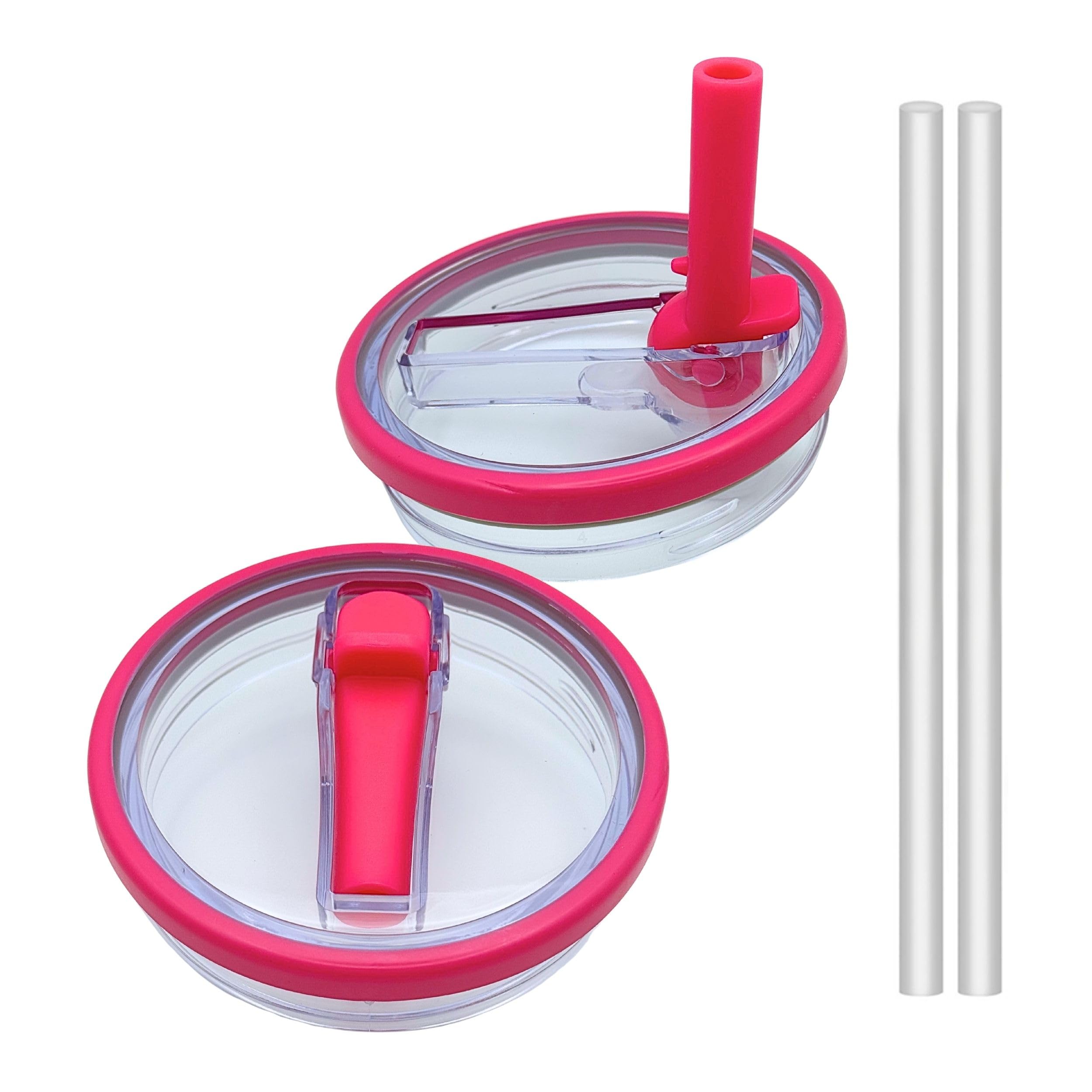 Photo 1 of 2 Pack 40 Oz Stanley Replacement Lid, Flip Straw Leak Proof Top Fit For Quencher, Spill Proof Design Tumbler Lid Replacement, Stanley Cup Lid Accessories (Lilac 2 Pcs)