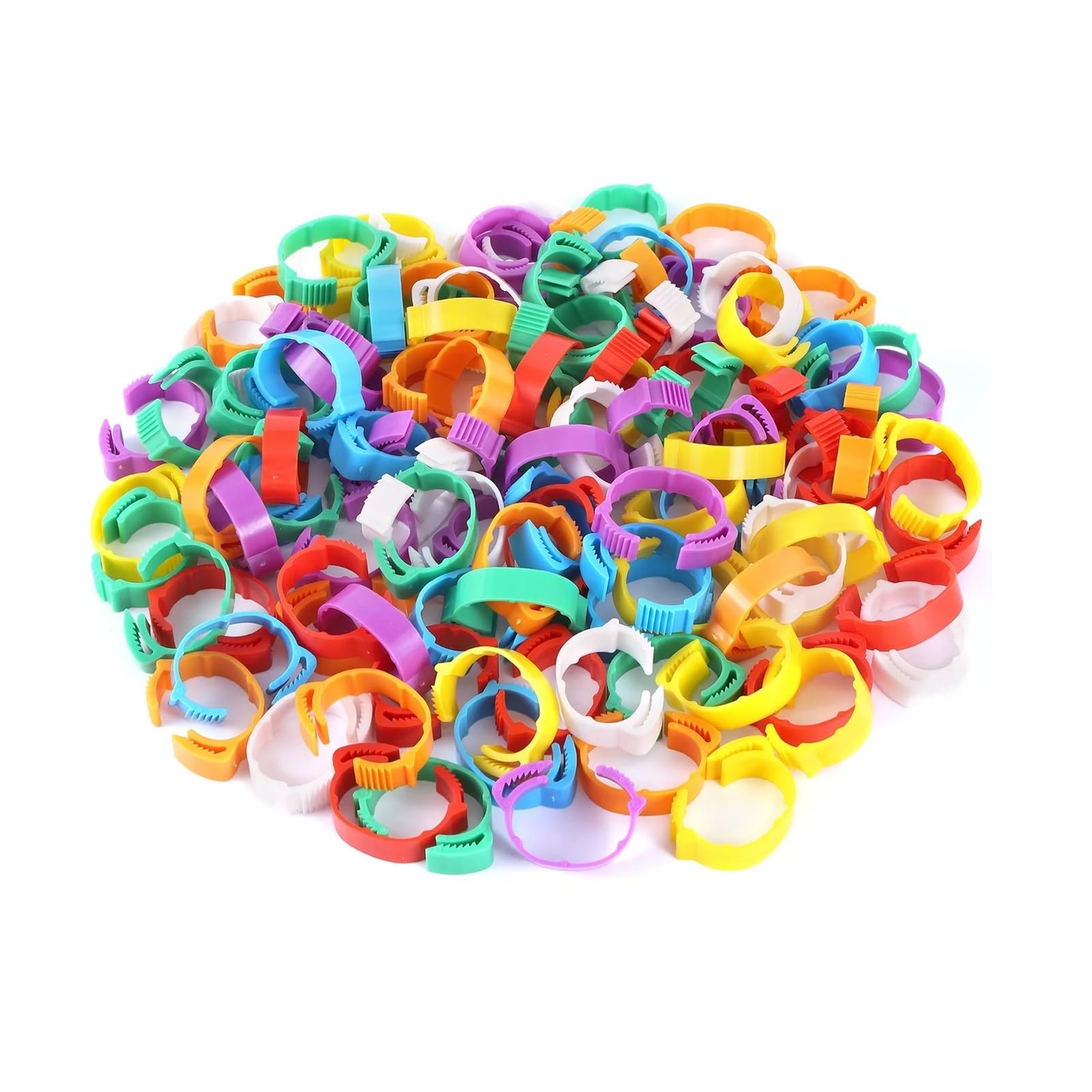 50/100 Stück Bunte Geflügel-Fußringe – Nummeriert, 16 Mm Durchmesser – Für Hühner, Enten & Gänse – Einfach Zu Clippen