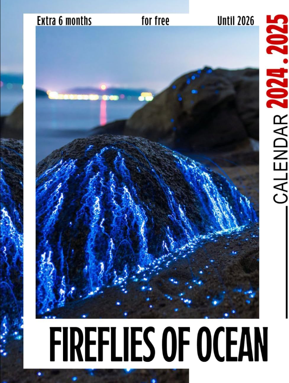Fireflies Of Ocean Calendar 2024 - 2025: Fireflies of Ocean Calendar, Jan 2024 to Jun 2026, 30 Months, 17" x 22" Opened, Thick & Sturdy Paper, Great Gift For Organizing & Planning, Major US Holidays