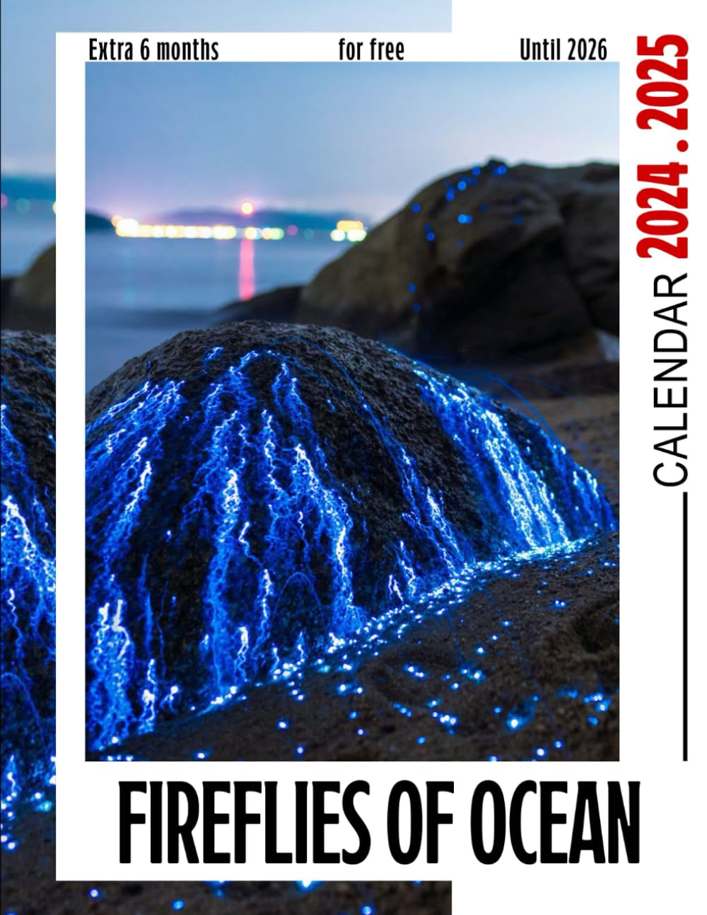 Fireflies Of Ocean Calendar 2024 - 2025: Fireflies of Ocean Calendar, Jan 2024 to Jun 2026, 30 Months, 17" x 22" Opened, Thick & Sturdy Paper, Great Gift For Organizing & Planning, Major US Holidays