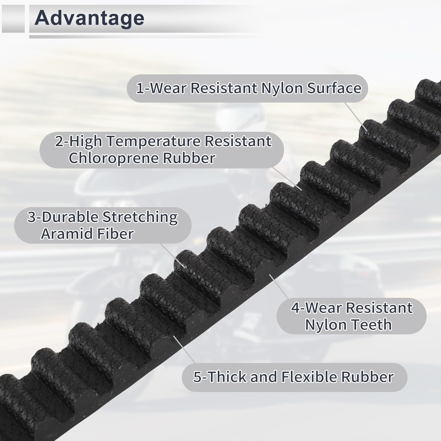 140T Drive Belt V-Belt 40024-09/1204-0114 for Harley Davidson Touring Electra Glide FLHT Road Glide FLTR Road King FLHR Street Glide FLHX 2009-2023