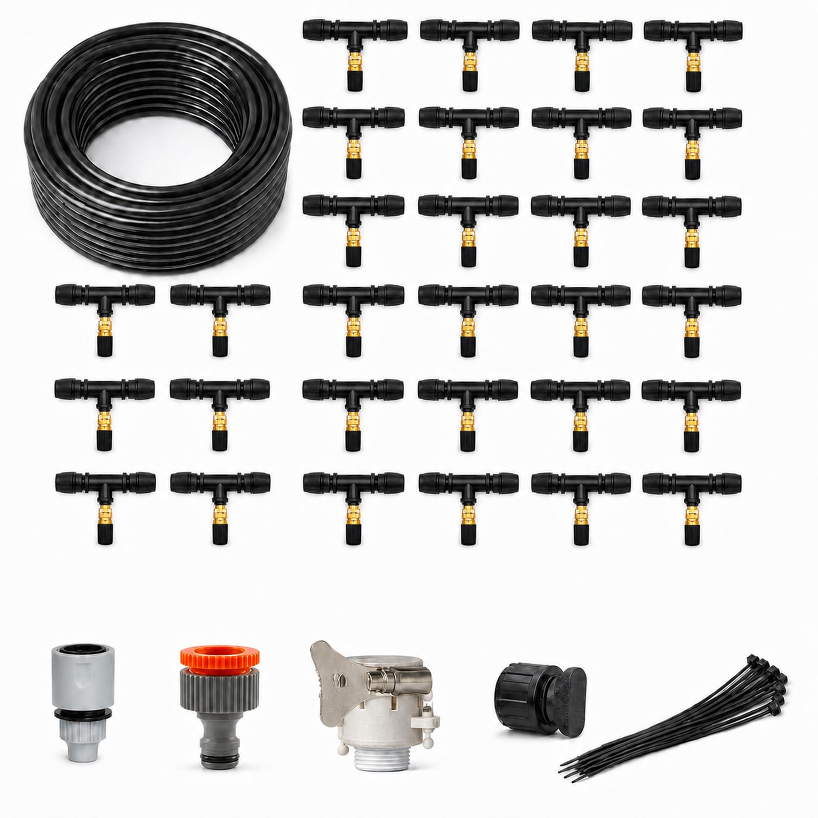 Nebulizzatore per Terrazza Esterno,Kit Irrigazione A Goccia,Kit Irrigazione Goccia Giardino,Leak-Proof And Rust-Proof,Wear-Resistant,for Patios And Potted Plants