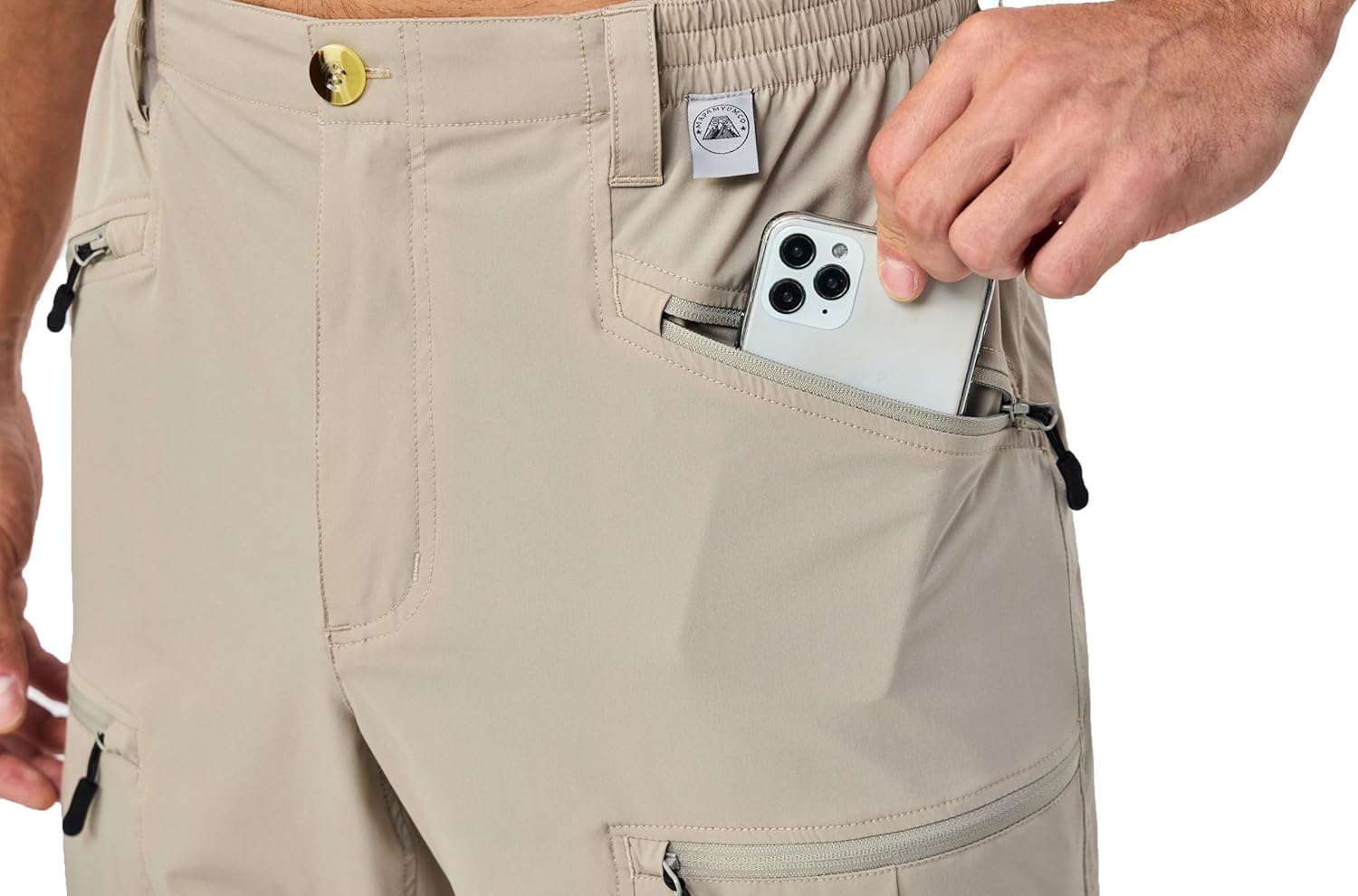 Mapamyumco Men's Hiking Shorts Quick Dry Lightweight Cargo Shorts Stretch with Pockets for Outdoor, Golf, Travel