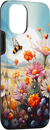 Miniatura 3 de Funda para iPhone 13 Pro Lively Bee en Sunny Meadow of Wildflowers