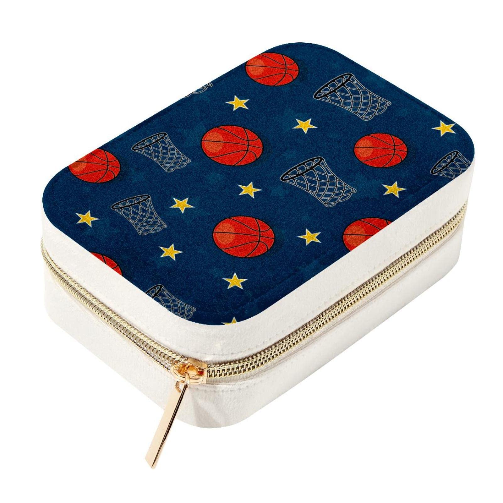 Estuche para collares de terciopelo y organizador de joyas portátil con cremallera