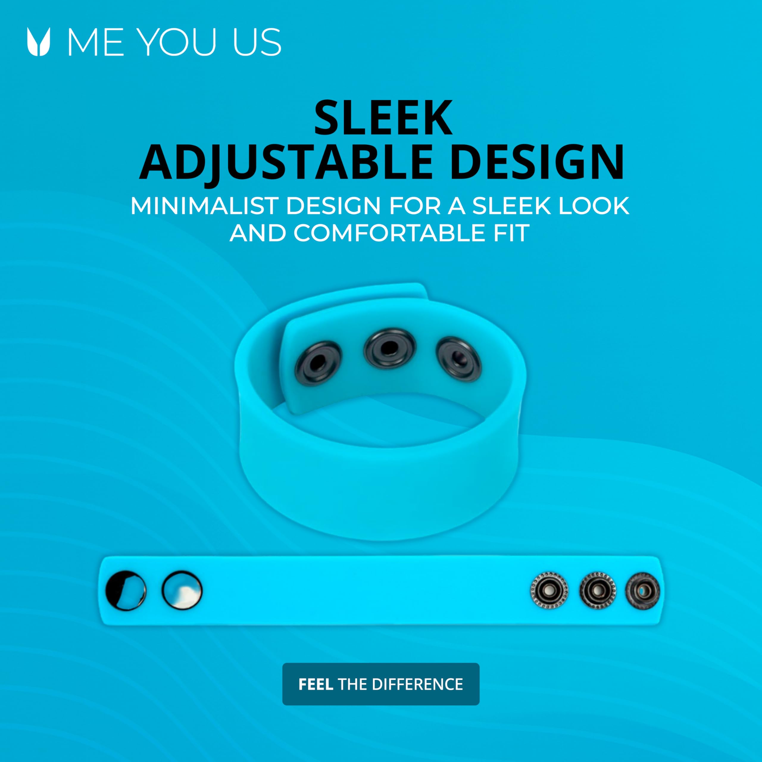 Me You Us - Cinturino in silicone blu chiaro - Regolabile e confortevole Enhancer da uomo - Mantiene le erezioni più a lungo intensificando le sensazioni