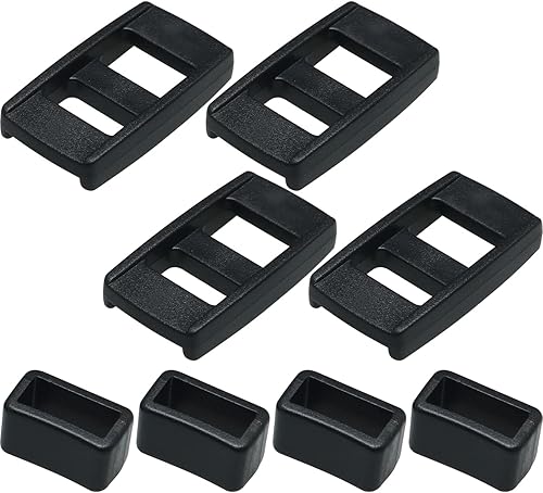 Miniatura 1 de 4PCS correa de cámara ajustar hebilla con soporte de plástico para correas de cámara Accesorios de equipaje, Negro -