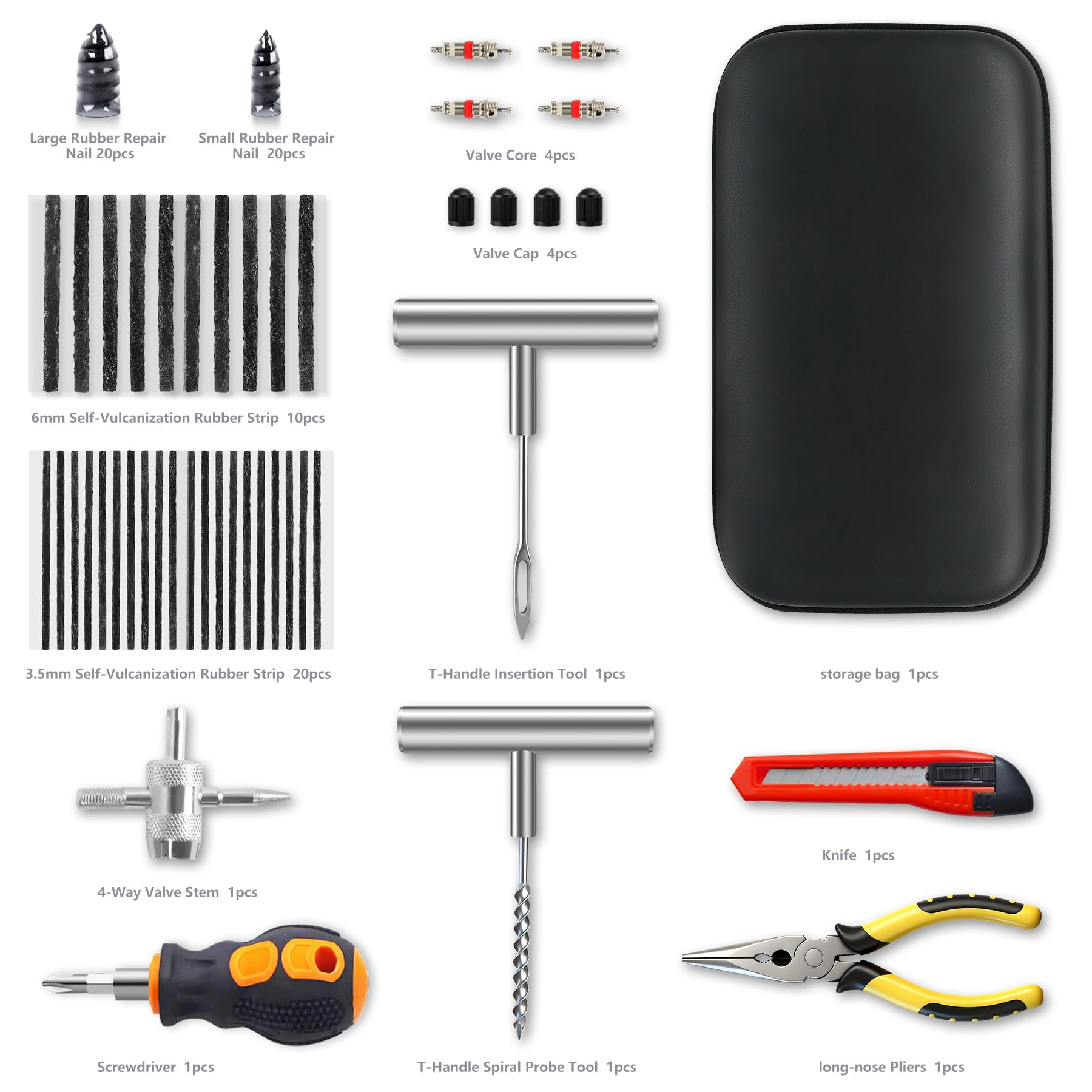 Reifenreparatur-Set mit Reifenstecker, Schraubentyp