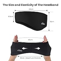 Vista 2 de Calentadores de orejas para mujeres y hombres, de forro polar para invierno, calentador de oídos, para correr, senderismo, ciclismo, esquí