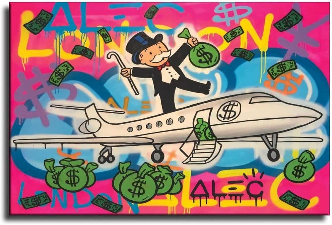 CJQ ALEC-Monopolys Aircraft Poster Decorative Painting Canvas Wall Art Living Room Posters Bedroom Painting 12x18inch(30x45cm)