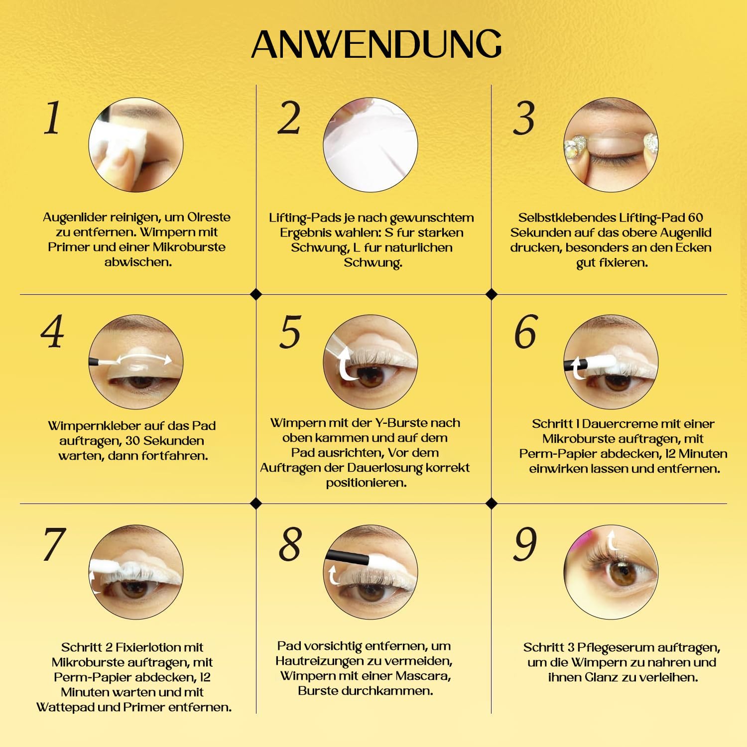 AYASAL Wimpernlifting Set: Koreanische Formel für Wimpern Lifting, Lash Lifting – Schonendes, Thio-freies Wimpernlifting Set mit detaillierter Anleitung für den Heimgebrauch