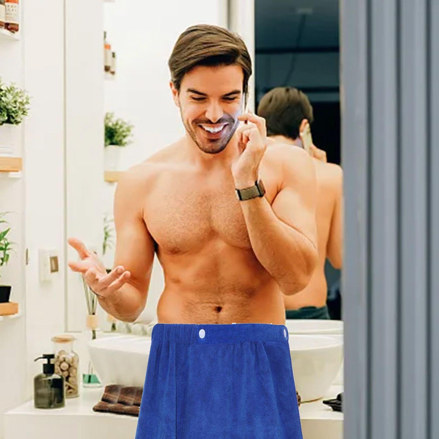 Toalla Kilt Sauna Para Hombres - Absorbente Y Cómoda Para Spa, Gimnasio Y Playa